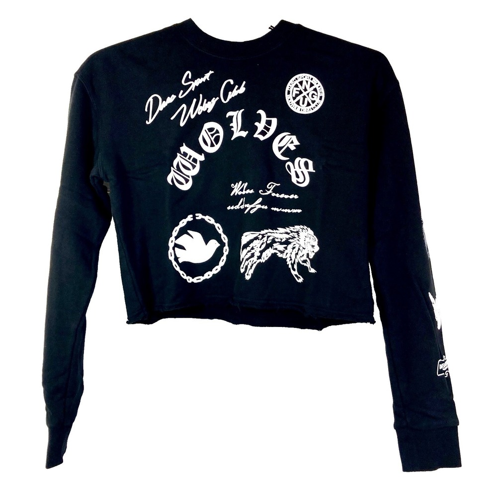 Darc Sport Break the Cycle Cropped Women's Small Black Crewneck